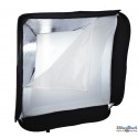 SBQS4040SL - Softbox (Quick Setup) - 40x40cm - met Cameraflitser houder type L met Flitsschoen (Canon/Nikon) - illuStar