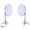 Kit éclairage continu studio  2x lampe avec boîte à lumière ø65cm, 8x 36W lampe fluorescente, 2x Trépied 190cm - illuStar