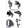 SLBCNBS - Support flash cobra type L avec sabot flash (Canon/Nikon) pour baïonnette Bowens-S - illuStar