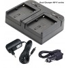 BATK2F750 - 2x NP-F750 Li-ion batterijen 4400mAh + Dubbele batterijlader met auto adapter 12V en voedingsadapter 220V