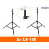 Flitsset - 2x FM-120 120 Ws, 2x statief 180cm, 2x Softbox 50x50cm - illuStar