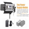 LEDP60PRODMX - LED Video & Foto Studioverlichting 60W + 60W Bi-Color, DMX-512, 2x NP-F750/960 batterijslot, DC 13V-19V