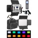 LEDP60PRODMX - LED Video & Foto Studioverlichting 60W + 60W Bi-Color, DMX-512, 2x NP-F750/960 batterijslot, DC 13V-19V