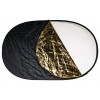 RRK91122 - Reflectiescherm 91×122cm - 5in1 (Wit / Zwart / Goud / Zilver / Diffuse Wit) - opvouwbaar tot ø43cm - illuStar