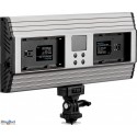 LEDC30W - LED Video & Foto cameralamp / studiolamp 30W+30W Bi-Color, 3000 lm, voor batterij 2x NP-F550/750/960, DC 13-17V