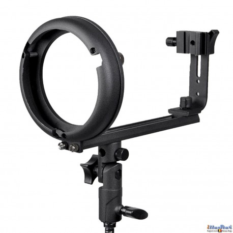 SLBTCNBS - Cameraflitserhouder type T met Flitsschoen (Canon/Nikon) voor Bowens-S koppeling - illuStar