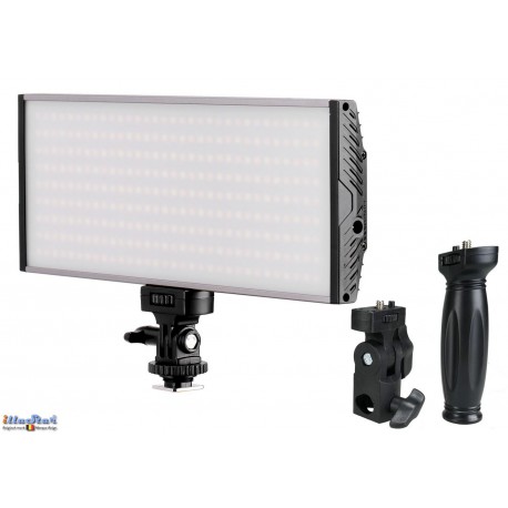 LEDC30W - LED Video & Foto cameralamp / studiolamp 30W+30W Bi-Color, 3000 lm, voor batterij 2x NP-F550/750/960, DC 13-17V