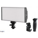 LEDC30W - LED Video & Foto cameralamp / studiolamp 30W+30W Bi-Color, 3000 lm, voor batterij 2x NP-F550/750/960, DC 13-17V