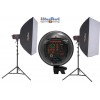 Studioflitsset - 2x FI-500D 500 Ws Digitaal display, 2x statief 250cm, 2x Softbox 80x120cm - illuStar