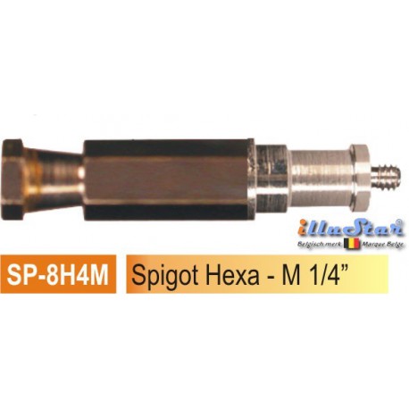 SP8H4M - Spigot 5/8” - 90mm (hexa - mâle 1/4”) - illuStar