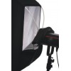 B002-A144 - Boîte à lumière - Softbox 50x50cm - pivotant sur 360° - repliable - avec sac - elfo