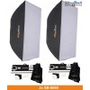 Studioflitsset - 2x FI-300A 300 Ws, 2x statief 250cm, 2x Softbox 60x90cm - illuStar